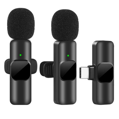 Microphone cravate sans fil pour iPhone et Android (enregistrement en direct)